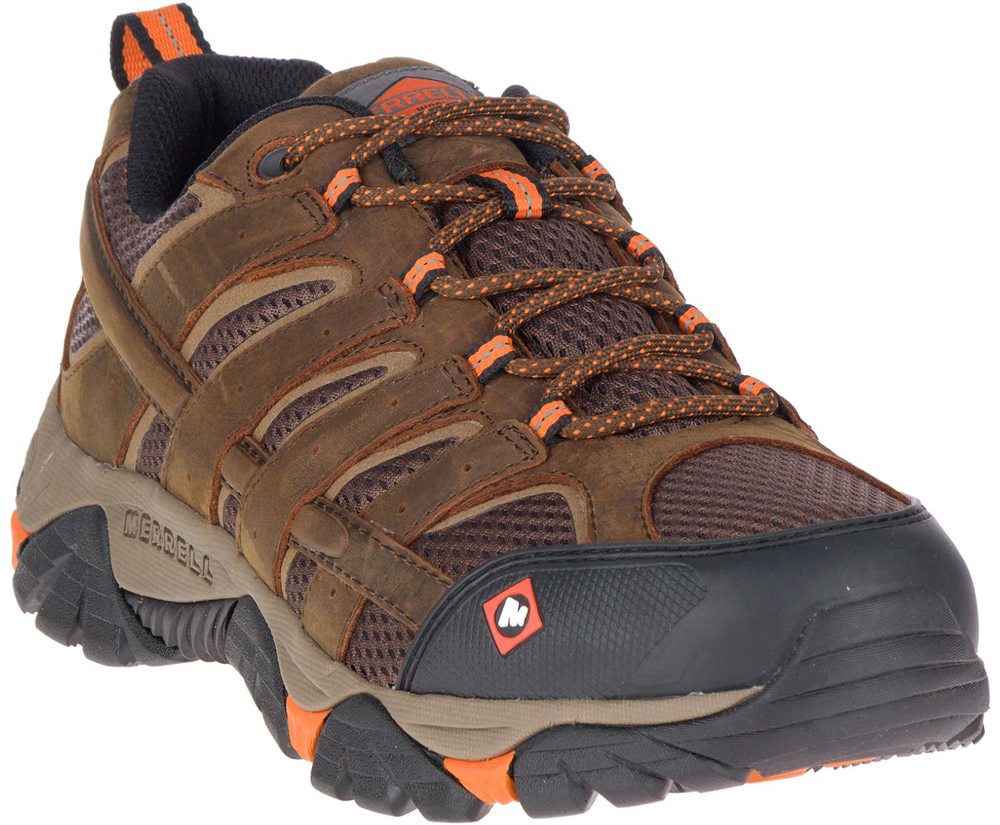 Buty Sportowe Merrell Męskie Brązowe - Moab Vertex Vent Sr - 532164-VES